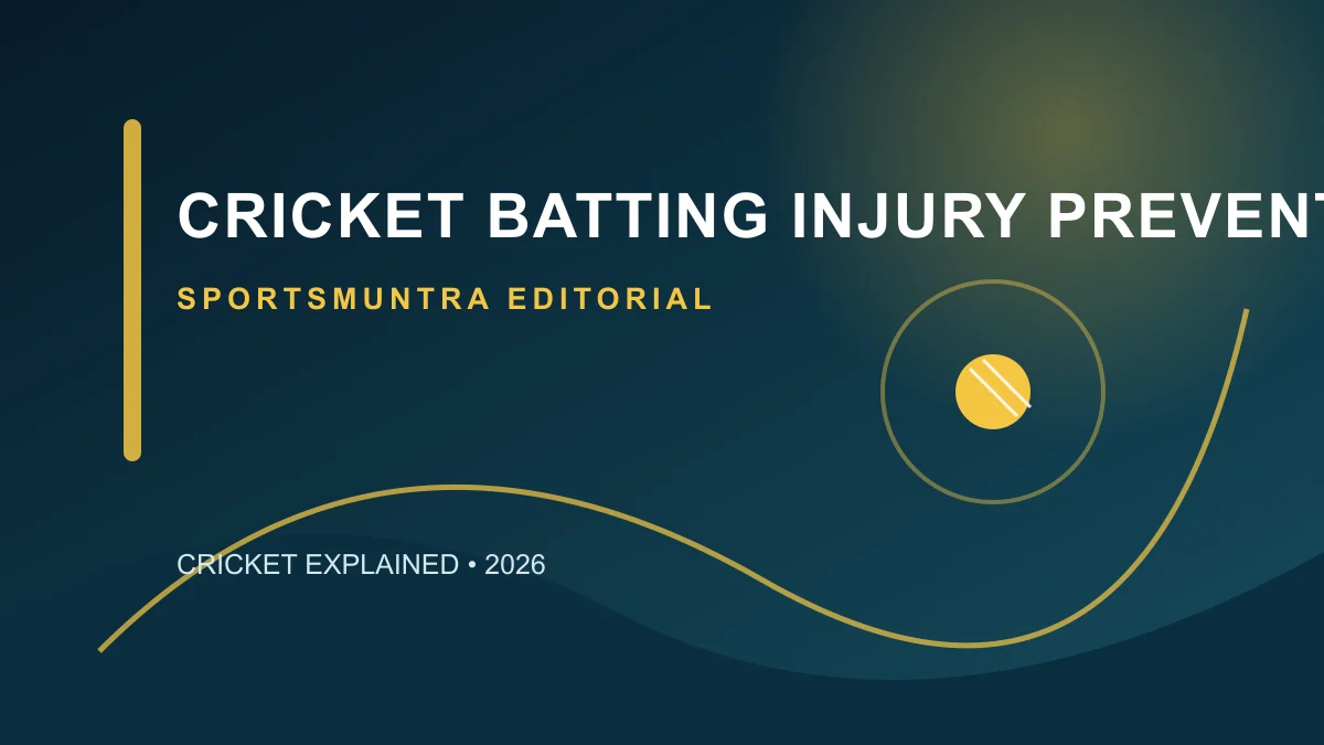 Original editorial illustration for Cricket Batting Injury Prevention: a practical checklist
