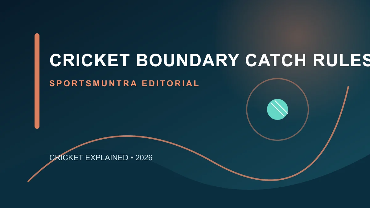 Original editorial illustration for Cricket Boundary Catch Rules: when a catch counts