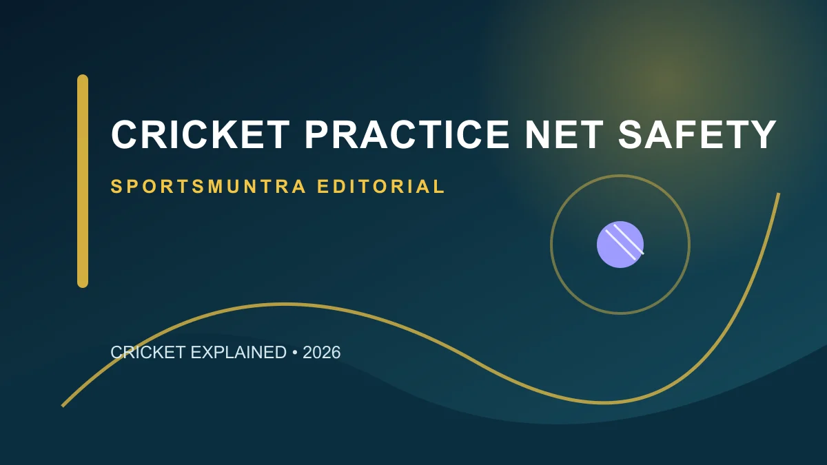 Original editorial illustration for Cricket Practice Net Safety: a checklist for players and coaches