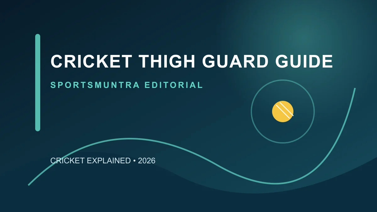 Original editorial illustration for Cricket Thigh Guard Guide: choosing extra batting protection