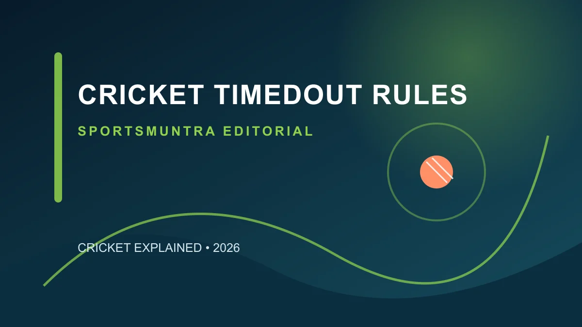 Original editorial illustration for Cricket Timed-Out Rules: the incoming batter deadline