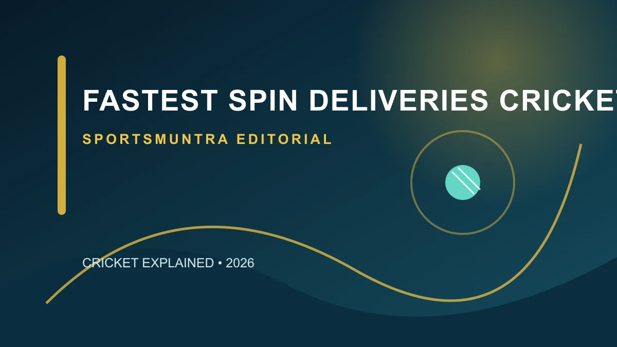 Original editorial illustration for Fastest Spin Deliveries in Cricket: why the record is hard to define