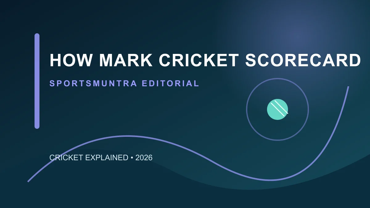 Original editorial illustration for How to Mark a Cricket Scorecard: a beginner’s method